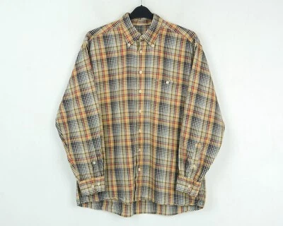 CAMEL ACTIVE Mens L Button Up Shirt Check Plaid Tartan Multicolored Long Sleeved - Image 1 of 4