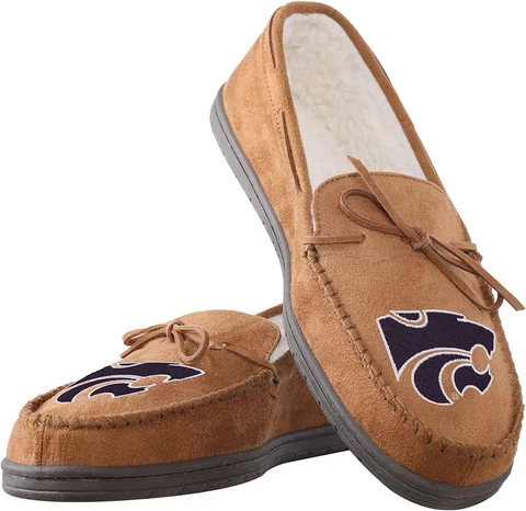 FOCO Mens NFL Team Logo Moccasin Slippers Cover