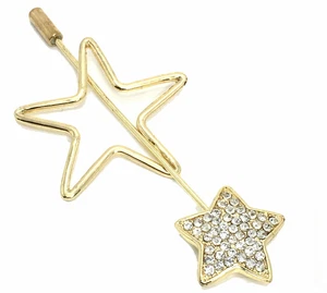 Modeschmuck Brosche Anstecknadel mit Strass Stern - Bild 1 von 1