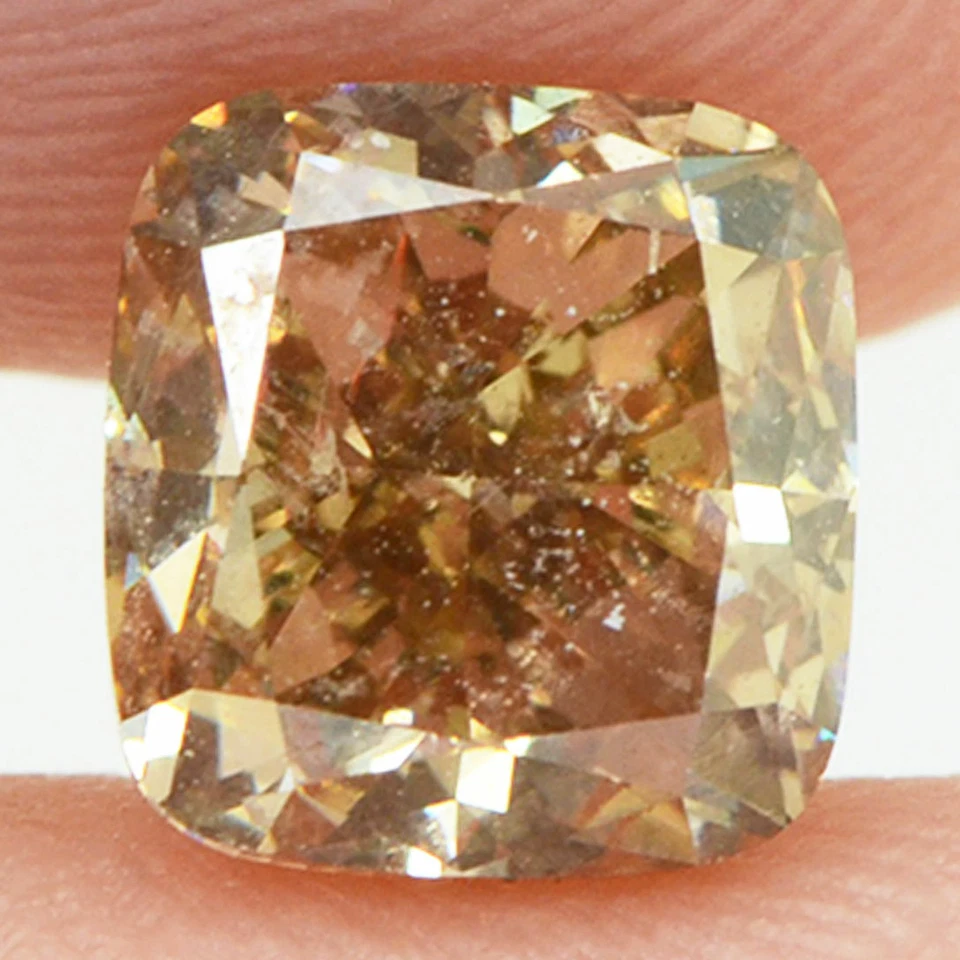 Fancy Champagne Diamond Loose Cushion Shape VS2 Enhanced Polished 1.54 Carat - Image 1 of 4