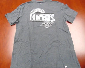 NEW RETRTO MAJESTIC NHL LOS ANGELES KINGS GRAY T-SHIRT SIZE L - Picture 1 of 5