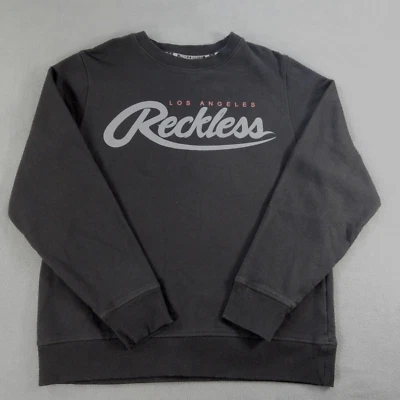Sudadera para mujer Young Reckless XL negra logotipo deletreado ciudad YR LA Los Ángeles Foto 1 de 4