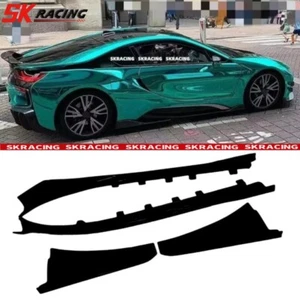 For BMW i8 2014-2019 NEW Glossy Black Side Skirts Extension Cover Trim Bodykits - Picture 1 of 8