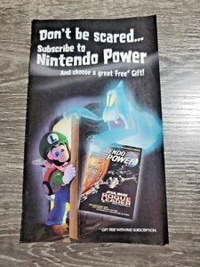 Auténtico Luigi's Mansion Gamecube Nintendo Power Promo Inserto - Imagen 1 de 4