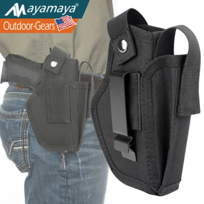 Universal IWB OWB Tactical Gun Holster with Mag Pouch Concealed Carry Pistol - Image 1 of 4