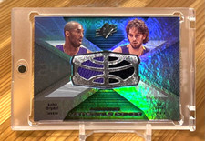 Kobe Bryant Pau Gasol 2008-09 SPX Winning Materials Combo Dual Jersey Lakers HOF