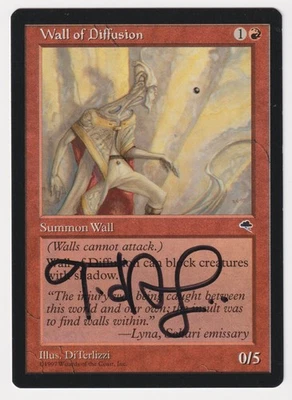 Signed Wall of Diffusion Proof MP Tempest Artist DiTerlizzi 1997 MTG Magic AP! - Image 1 of 2