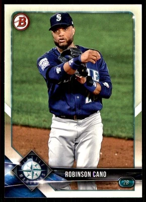 Robinson Cano 2018 Bowman #63 Mariners MLB LEER ENVÍO GRATUITO AutographDen Foto 1 de 2