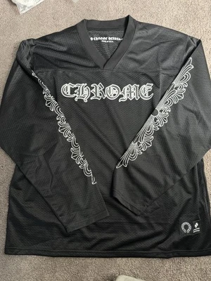 Chrome Hearts Jersey Mesh shirt BLACK SIZE MEDIUM LONG SLEEVE - Image 1 of 2