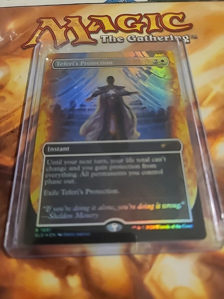 NM Teferi's Protection SLD #1691 Sheldon's Spellbook Secret Lair Rainbow Foil  - Image 1 of 1