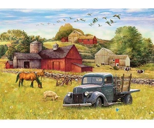 Summer Afternoon on the Farm Jigsaw Puzzle 1000 pc NIB Cobble Hill Made America - Picture 1 of 1