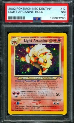 PSA 7 Light Arcanine 12/105 Neo Destiny Holo Pokemon Card - Image 1 of 2