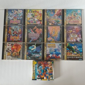 Sega Saturn Lot 13 Game Set Cotton Boomerang X-Men vs Street Fighter w/RAM Japan