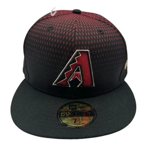 New Era 59Fifty Arizona Diamondbacks Hat Cap 7 1/2 Black Alternate MLB Baseball - Picture 1 of 8