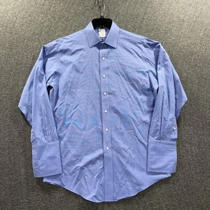 Brooks Brothers Shirt Mens 15.5 33 Blue Traditional Fit Non Iron French Cuff - Picture 1 of 9