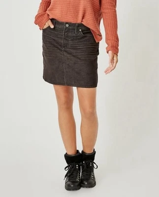 Minifalda negra de pana Carve Designs Carson Cord para mujer talla 12 Foto 1 de 4