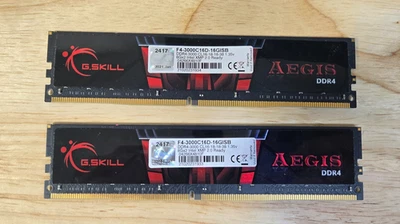 G.SKILL AEGIS Series DDR4 RAM (XMP) 16GB (2x8GB) 3000MT/s CL16-18-18-38 1.35V Foto 1 de 3