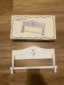 Vintage Garden Bouquet Wooden Towel Rack Wall Mount Flower Design With Box 14” - Picture 1 of 13