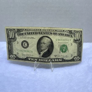 1969 A $10 ten dollar bill Used U.S. Currency Serial Number # C88236962 - Picture 1 of 2