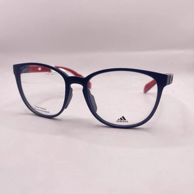 Óculos Adidas masculino tamanho grande quadrado aro completo SP5009 azul/vermelho - Imagem 1 de 4
