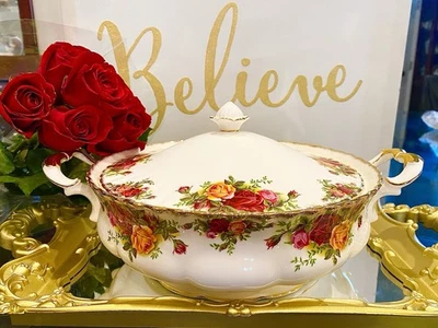 ¡Impresionante! Sopa vintage Royal Albert Old Country Roses. Como nueva Foto 1 de 3