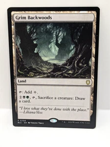 Grim Backwoods - Bloomburrow - Rare - Regular - Land - BLC 309 - - Picture 1 of 2