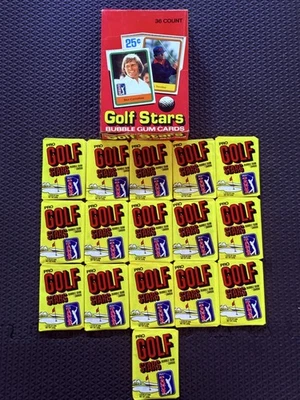 1981 Donruss Golf Stars Unopened Wax Box -16 Packs W/Box Nicklaus RC - Image 1 of 4