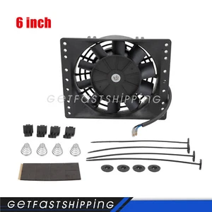 Ventilador de refrigeración eléctrico delgado de 6"" 650CFM kit de montaje de radiador nuevo - Imagen 1 de 9