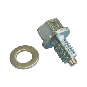 1EA SILVER MAGNETIC OIL PLUG W/WASHER 50 70 90's CR80 12x15-P1.5 (286F/SILVER) - Picture 1 of 1