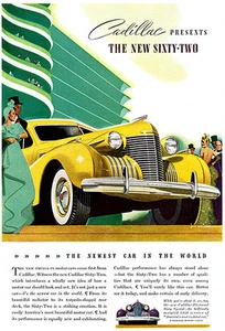 1940 Cadillac Sixty-Two - Promotional Advertising Poster - Picture 1 of 1