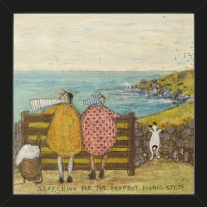 Sam Toft - Der perfekte Picknickplatz - Offizieller gerahmter 31,5 x 31,5 cm Kunstdruck - Bild 1 von 3
