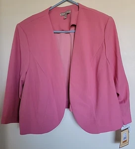 Maya Brooke Women's Size 16W Pink Open blazer Jacket NEW - Picture 1 of 4