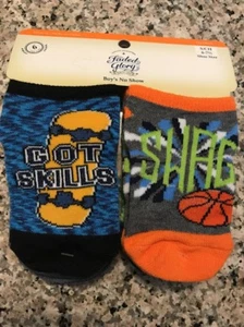 Faded Glory Boy's No Show Socks 6 Pack Shoe Size S Shoe Sz 4-7 1/2. NWT - Picture 1 of 2