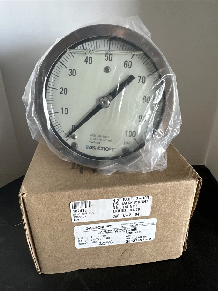 ASHCROFT 45 1009SL02B100# / 451009SL02B100 (BRAND NEW) - Image 1 of 4