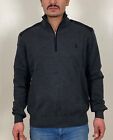 148 Polo Ralph Lauren Mock Neck 1 4 Zip Hybrid Pullover Sweater Mens Large Gray