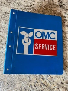 Vintage OMC Outboard Boat Motor Service Manual Parts Catalog Binder - Picture 1 of 3