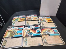 Preowned G.I. JOE File Card Vintage Lot 1 (6 Cards Cut - Matching Top & Bottom