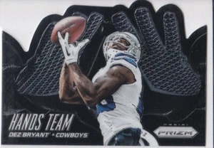 TARJETA DE FÚTBOL PRIZM troquelada DEZ BRYANT Manos Inserto de Equipo DALLAS VAQUEROS - Imagen 1 de 2
