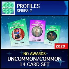 PROFILES 2020 SERIES 2-PURPLE+RED 14 CARD UNCOMMON+COMN SET-TOPPS DISNEY COLLECT