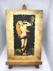 Lilith Witch First Woman Gallery Wall Art Dark PrintNumber 180 A4 Antique Effect