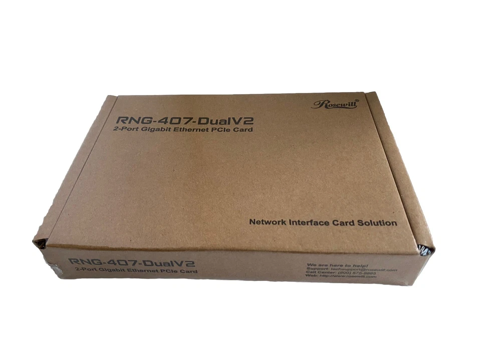 Rosewill RNG-407-DualV2 2port Gigabit Ethernet PCle Card NEW IN BOX - Image 1 of 3