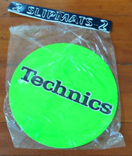 Technics neon green DJ slipmat for LP turntable record player 1200