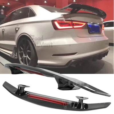 For AUDI A3 A4 A5 A6 S3 S4 46" Carbon Fiber GT Style Rear Trunk Spoiler Wing Lip - Image 1 of 4