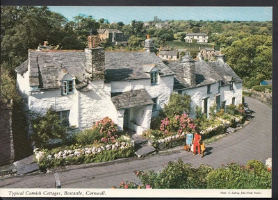 Cornwall Postcard - Typical Cornish Cottages, Boscastle  RR1593 - Image 1 of 2