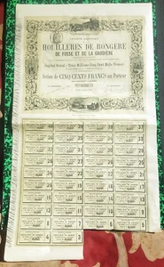 Dépt 03 - Fosse et de la Gaudière - Rare & Superbe Décor d'une Cie Minière 1880 - Picture 1 of 2