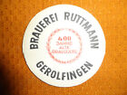 Uralter / seltener  Bierdeckel - Brauerei  Ruttmann  Gerolfingen !!