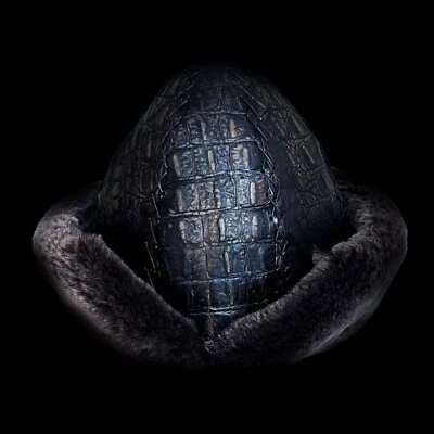 Ertugrul Gazi Real Leather Handmade Historical Traditional Börk Hat Crocodile - Image 1 of 4