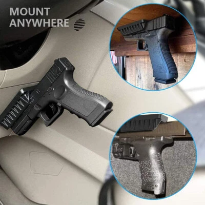 Gun Magnet Mount Pistol Holder Holster Concealed For Glock Car Under Desk 1/2x # - Image 1 of 4
