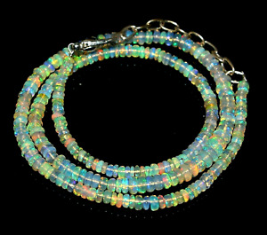 100% Natural Ethiopian Welo Fire Opal Beads Gemstone 1 Strand 3To5mm