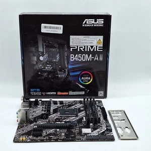 ASUS Prime B450M-A II AMD AM4 Micro ATX Motherboard (128GB DDR4) -NOT WORKING- - Afbeelding 1 van 7